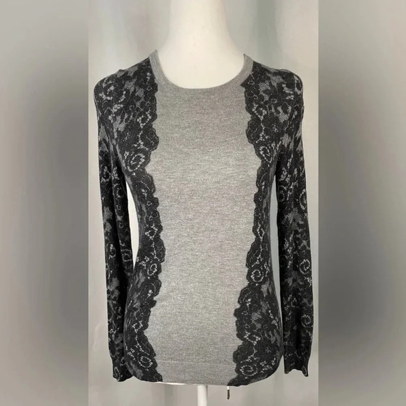The Limited long sleeved sweater faux lace - Picture 1 of 6
